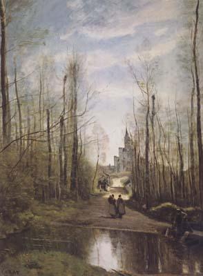 L'eglise de Marissel (mk11), Jean Baptiste Camille  Corot